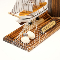 Набор настольный "Корабль" с двумя карандашницами и термометром 25*8*16см Набор настольный "Корабль" с двумя карандашницами и термометром 25*8*16см