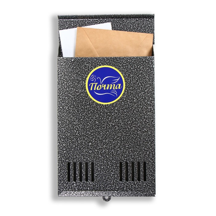 Ящик почтовый без замка (с петлёй), вертикальный, серебристый Ящик почтовый без замка (с петлёй), вертикальный, серебристый