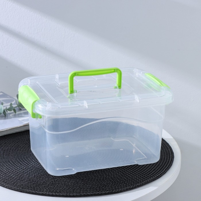 Контейнер для хранения пластиковый с крышкой &laquo;Дипломат&raquo;, 25&times;17,5&times;13 см, цвет МИКС