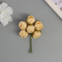 Декор для творчества "Пионы" жёлтые (1 набор=1 букет) в букете 6 шт 2,5х10,5 см Декор для творчества "Пионы" жёлтые (1 набор=1 букет) в букете 6 шт 2,5х10,5 см