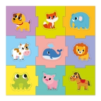 Пазлы в пластиковой упаковке &laquo;Весёлые зверята&raquo;, 18 деталей