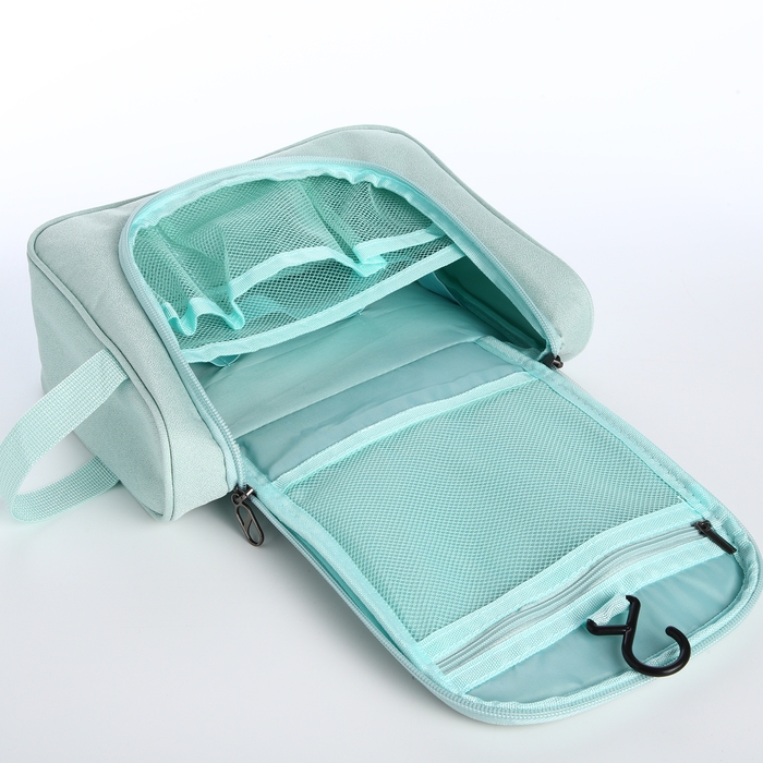 Косметичка на молнии, цвет мятный