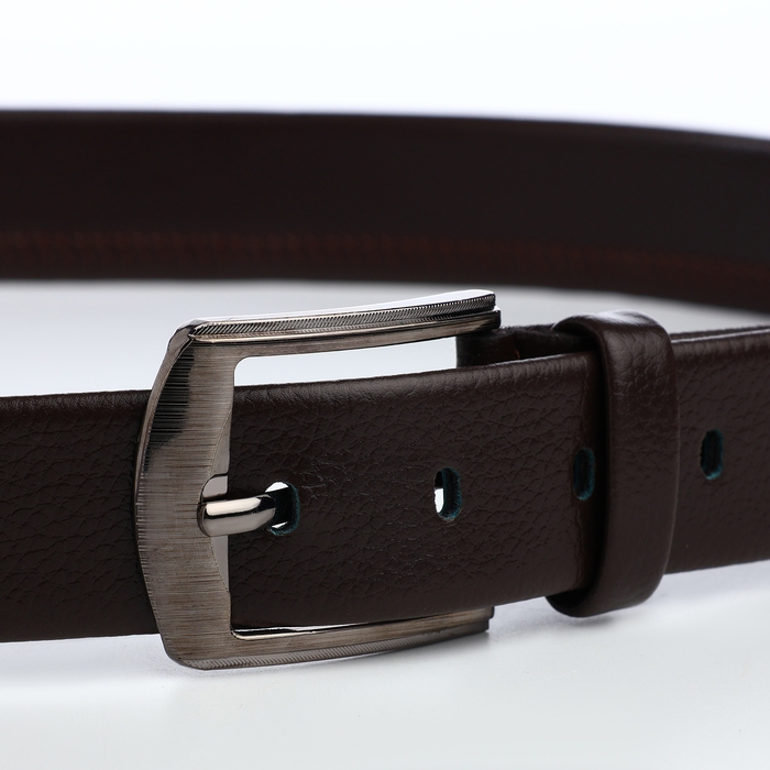 Ремень мужской &laquo;Великан&raquo;, ширина 3,5 см, винт, пряжка металл, цвет коричневый