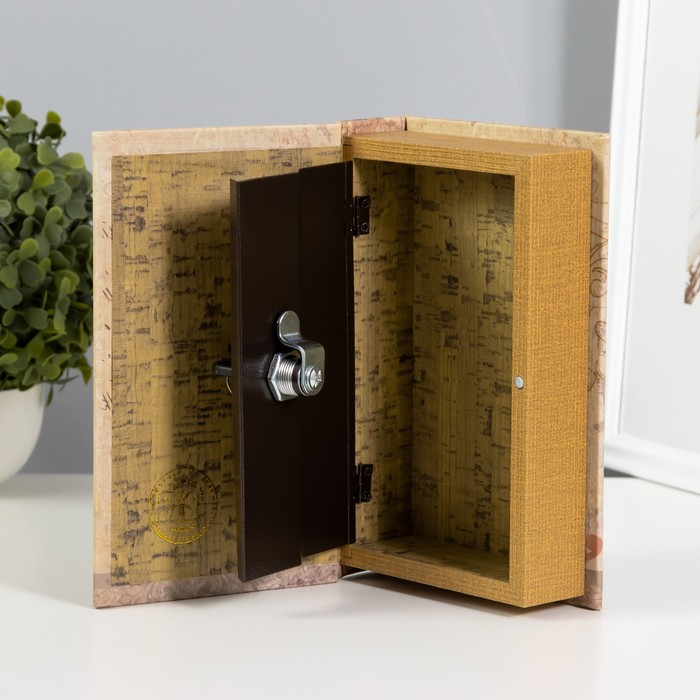 Сейф-книга дерево "Париж. Эйфелева башня. Бабочки" кожзам 21х13х5 см