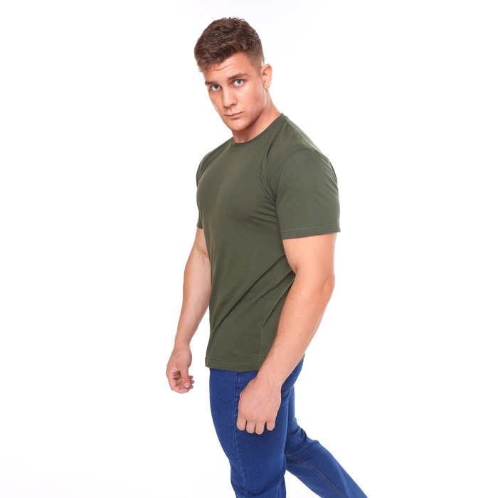 Футболка мужская однотонная, цвет хаки МИКС, размер 50 Футболка мужская однотонная, цвет хаки МИКС, размер 50