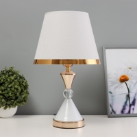 Настольная лампа Селеста E27 40Вт бело-золотой 25х25х42,5 см Настольная лампа Селеста E27 40Вт бело-золотой 25х25х42,5 см