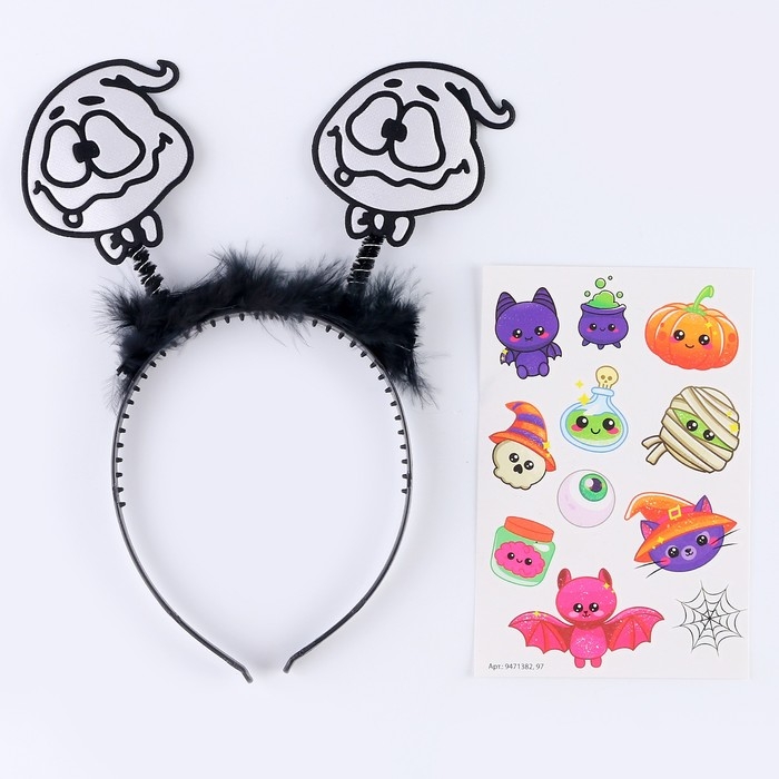 Набор для творчества &laquo;Хэллоуин: Милашки&raquo;, 2 предмета: тату, ободок, тату МИКС