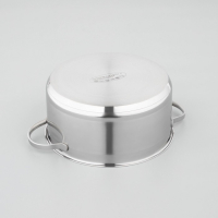 Кастрюля &laquo;Альта&raquo;, 5,2 л, d=24 см, капсульное дно, стеклянная крышка, индукция