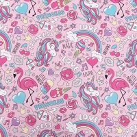 Бумага упаковочная глянцевая &laquo;Единороги&raquo;, 70 х 100 см, 1 лист