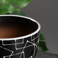 Набор горшков цветочных 4 шт. Иллюзия черный 0,4 / 1 / 2,5 / 5 л Набор горшков цветочных 4 шт. Иллюзия черный 0,4 / 1 / 2,5 / 5 л