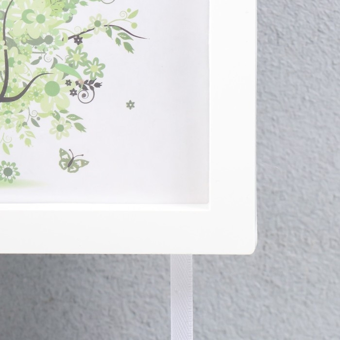 Фоторамка двойная на тесьме  L-3 10х15 см  белый (пластиковый экран)