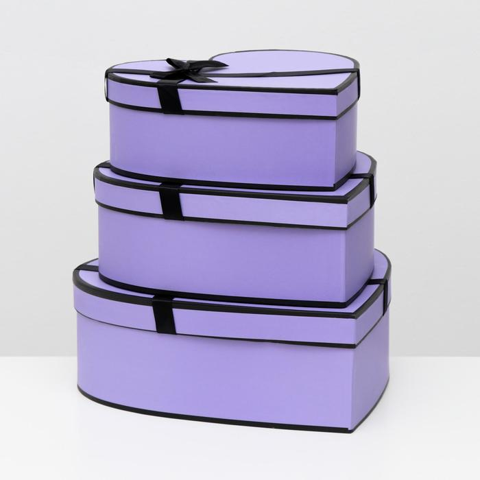 Набор коробок 3 в 1 "Сердца", 33 x 32 x 11.5 - 26 x 25 x 9.5 см