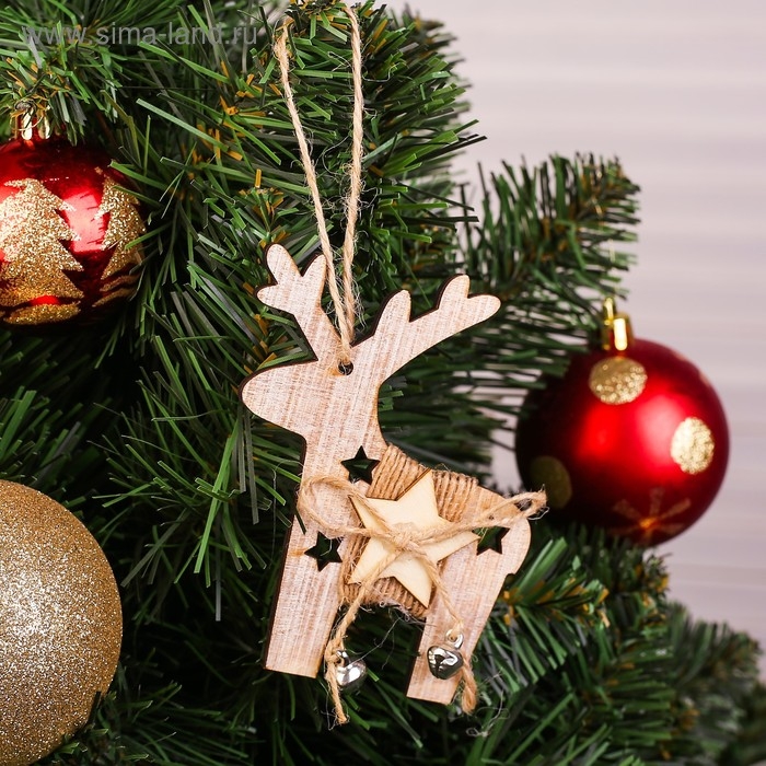 Подвеска новогодняя &laquo;Олень с колокольчиками&raquo; МИКС