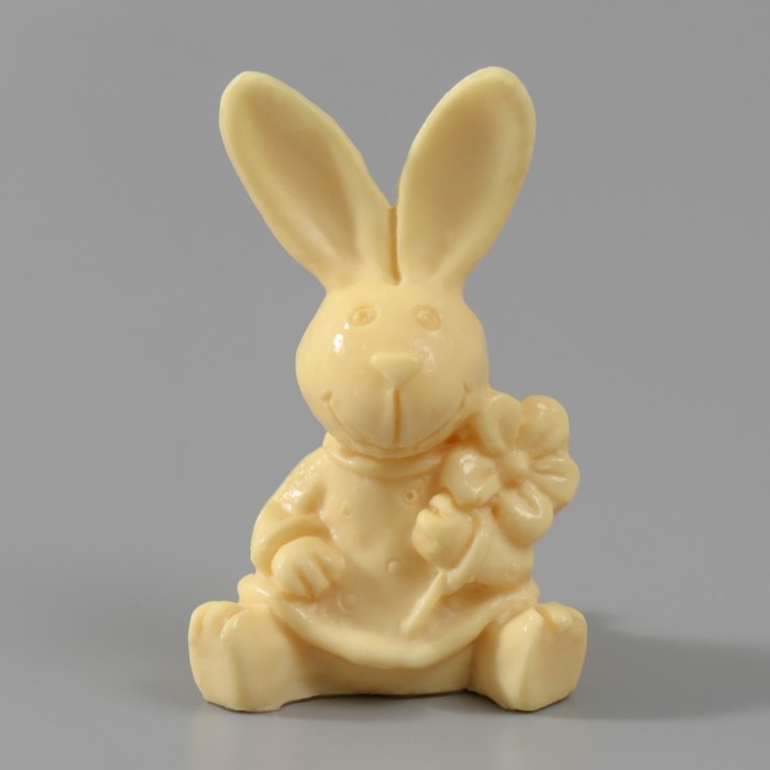 Молд силиконовый Молд силиконовый "Заяц с цветком" 3,5х3х5,5 см МИКС