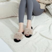 Тапочки женские с открытым носом размер 37-38, цвет кофейный Тапочки женские с открытым носом размер 37-38, цвет кофейный