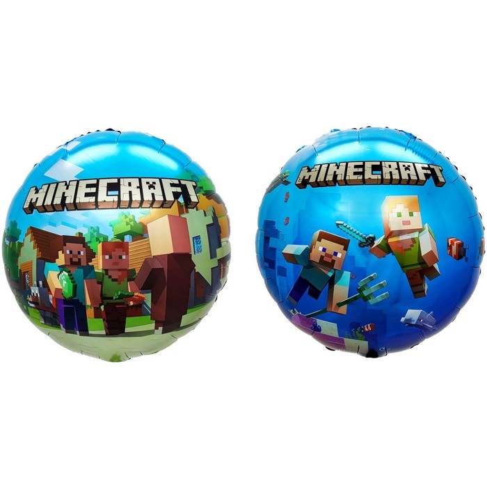 Шар фольгированный 18" &laquo;Пиксельные человечки&raquo; №3, круг, в инд.уп.