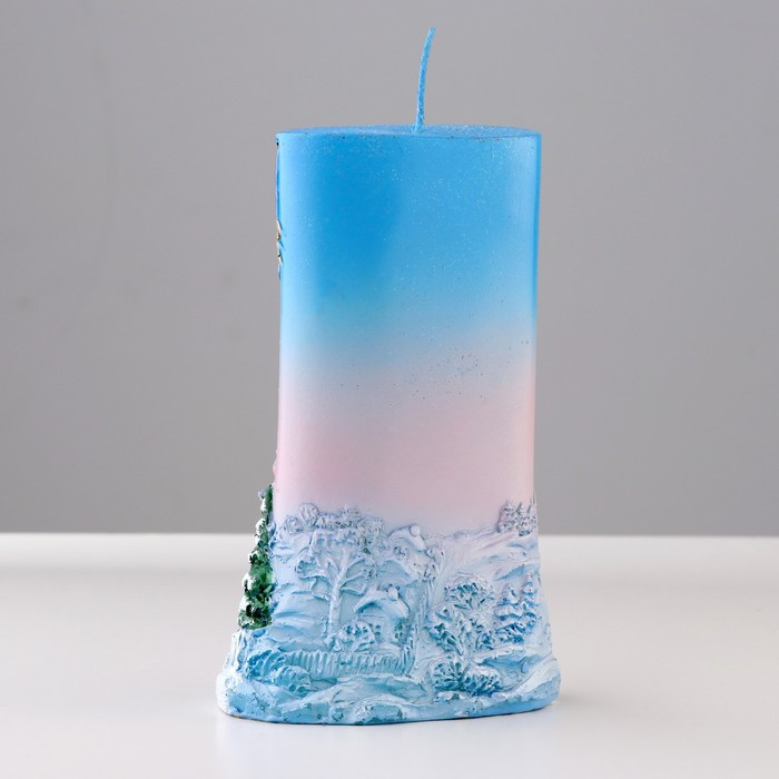 Свеча - цилиндр Свеча - цилиндр "Зимняя рябина", 9,5х4х15,5 см