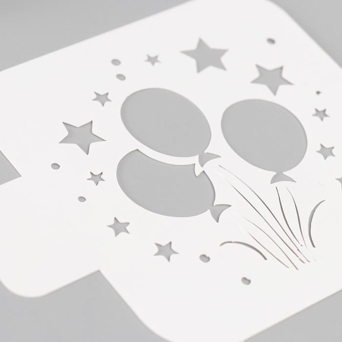 Трафарет "Воздушные шарики" 9х9 см