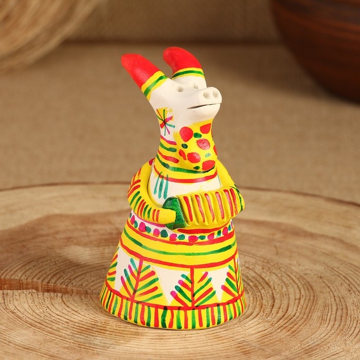 Филимоновская игрушка колокольчик &laquo;Козлик&raquo;, 10-12 см