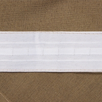 Шторы для кухни Этель ECO, цвет оливковый, 130 +/-6 х180 см - 2 шт, подхваты - 2 шт, 70% хл, 30% лён