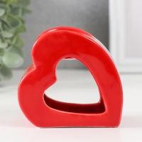 Аромалампа керамика "Сердце" красная 9х4,8х8 см Аромалампа керамика "Сердце" красная 9х4,8х8 см