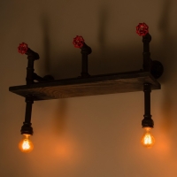 Бра "Полка" 2хЕ27 40Вт черный 43х34х21см