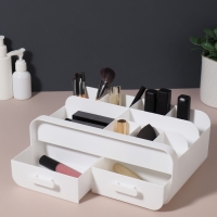 Органайзер 2-х уровн 9секц с 2 ящик 26*16,5*10см бел мат к/кор накл QF