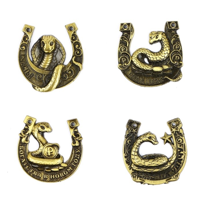 Подкова новогодняя «Новый год: Новогодняя», МИКС, 3.5 см Подкова новогодняя «Новый год: Новогодняя», МИКС, 3.5 см