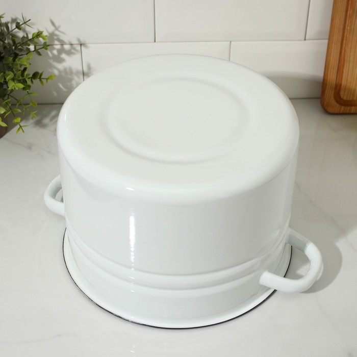 Кастрюля цилиндрическая, 8 л, индукция, цвет белый Кастрюля цилиндрическая, 8 л, индукция, цвет белый