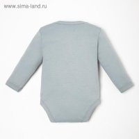 Боди с дл. рукавом Крошка Я "Первый НГ", рост 68-74 см, серый