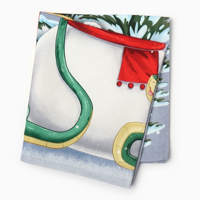 Новый год. Символ года. Змея. Полотенце кухонное: Новый год &laquo;Этель&raquo; Christmas story 40х70 см, 100% хл, саржа 190 г/м2