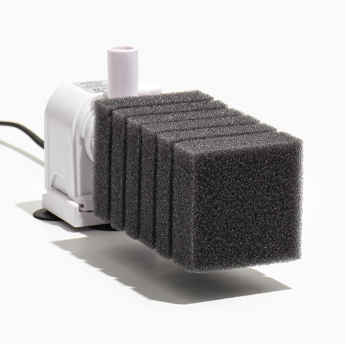 Губка прямоугольная для фильтра турбо № 3, 6 х 6 х 12 см, серая Губка прямоугольная для фильтра турбо № 3, 6 х 6 х 12 см, серая
