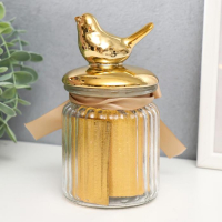 Шкатулка керамика "Золотая птичка" 15х7,5х7,5 см Шкатулка керамика "Золотая птичка" 15х7,5х7,5 см