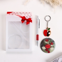 Набор подарочный 3в1 (ручка, зеркало, брелок) Набор подарочный 3в1 (ручка, зеркало, брелок)