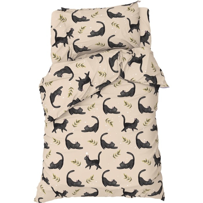 Постельное бельё Этель 1,5 сп Постельное бельё Этель 1,5 сп "Little cat", 143х215 см, 150х214 см, 50х70 см -1 шт, 100% хлопок, бязь