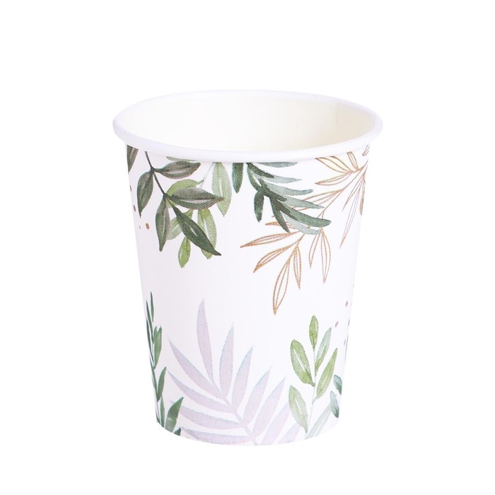 Набор бумажной посуды одноразовый Природа», 6 стаканов, 6 тарелок Набор бумажной посуды одноразовый Природа», 6 стаканов, 6 тарелок