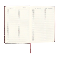 Ежедневник датированный 2024 A5 176 листов, deVENTE.Belcanto, твёрдая обложка из искусственной кожи с поролоном, ляссе, кремовый блок 70 г/м2, бордовый