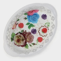 Поднос пластиковый &laquo;Вензель&raquo;, 30,5&times;21,5 см, рисунок МИКС