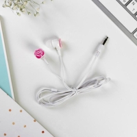 Наушники на открытке, &laquo;Живи моментом&raquo;, вакуумные, белые