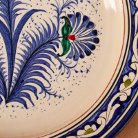 Блинница Риштанская Керамика "Узоры", 24 см, синий микс Блинница Риштанская Керамика "Узоры", 24 см, синий микс