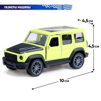 Машина металлическая &laquo;Джип&raquo;, инерционная, 1:36, открываются двери, цвет зелёный