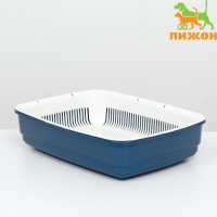 Лоток большой с сеткой Atlantis "Стандарт", 42 х 31 х 10 см, синий, Лоток большой с сеткой Atlantis "Стандарт", 42 х 31 х 10 см, синий,