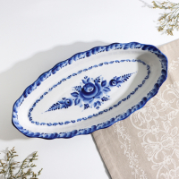 Блюдо &laquo;Лоток&raquo;, глубокий, 36х17х6 см, гжель