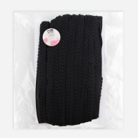 Резинка ажурная бельевая, 14 мм, 100 ± 1 м, цвет чёрный Резинка ажурная бельевая, 14 мм, 100 ± 1 м, цвет чёрный