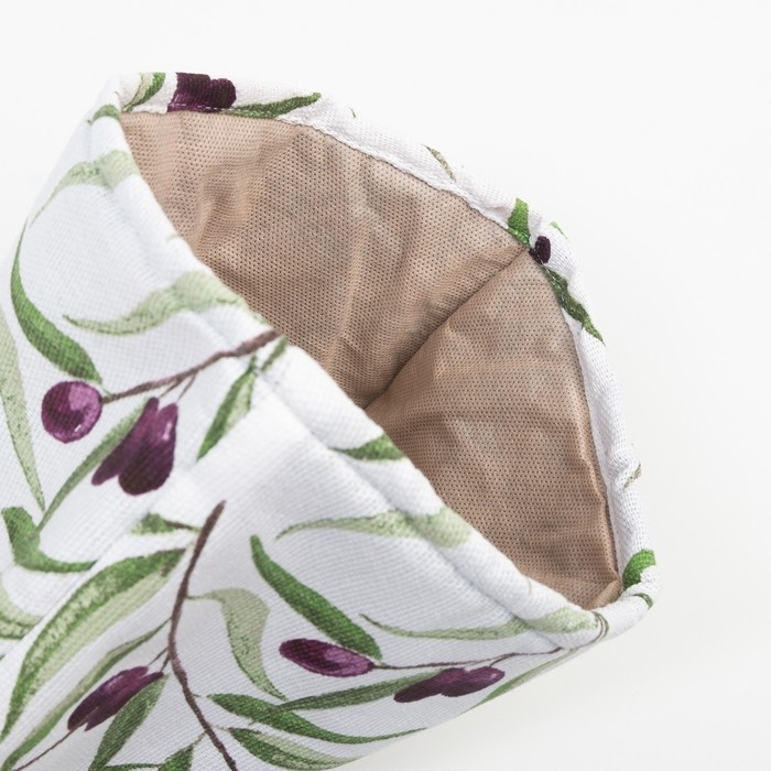 Грелка на чайник Доляна Olives 28х28 см, 100% хлопок, рогожка 164 г/м2