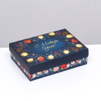 Новый год. Коробка подарочная новогодняя складная, крышка-дно, "Елочные игрушки", 21 х 15 х 5,7 см Новый год. Коробка подарочная новогодняя складная, крышка-дно, "Елочные игрушки", 21 х 15 х 5,7 см