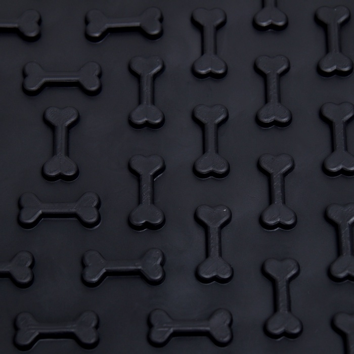 Коврик для лизания на присосках 18,5 х 18,5 см, TPE, чёрный