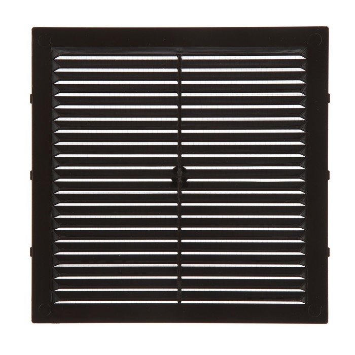 Решетка вентиляционная Решетка вентиляционная "КосмоВент" Люкс Л194КР, 194х194мм, с сеткой, неразъемная, коричневая