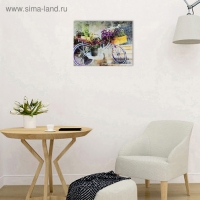 Картина на холсте "Цветочный велосипед" 30х40 см Картина на холсте "Цветочный велосипед" 30х40 см