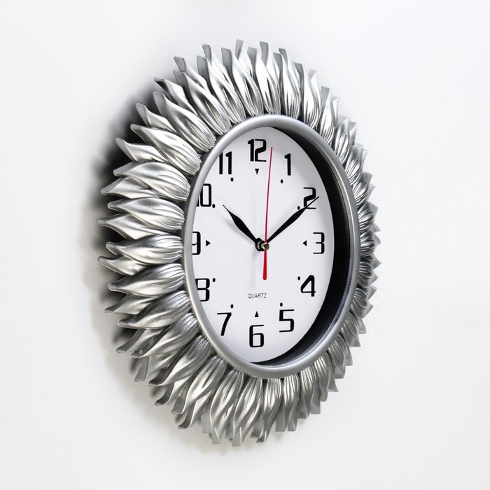 Часы настенные, интерьерные Часы настенные, интерьерные "Подсолнух", d-30 см, циферблат d-17.5 см